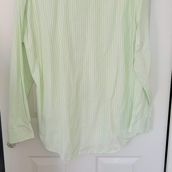 STONEHOUSE Men's Dress Shirt, 18L, Light Green stripped - Picture 4 of 4
